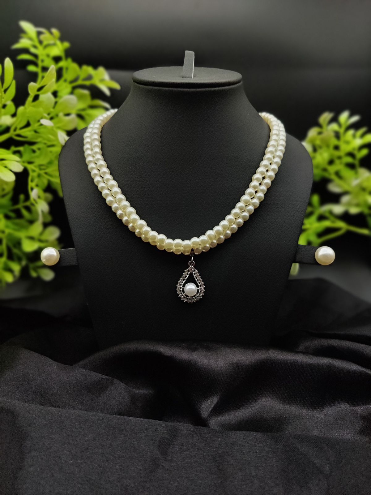 Imported Exquisite Pearl Necklace Set with Radiant Pendant &amp;amp; Earrings 🌟 | Best Quality Necklace For Girls &amp;amp; Women