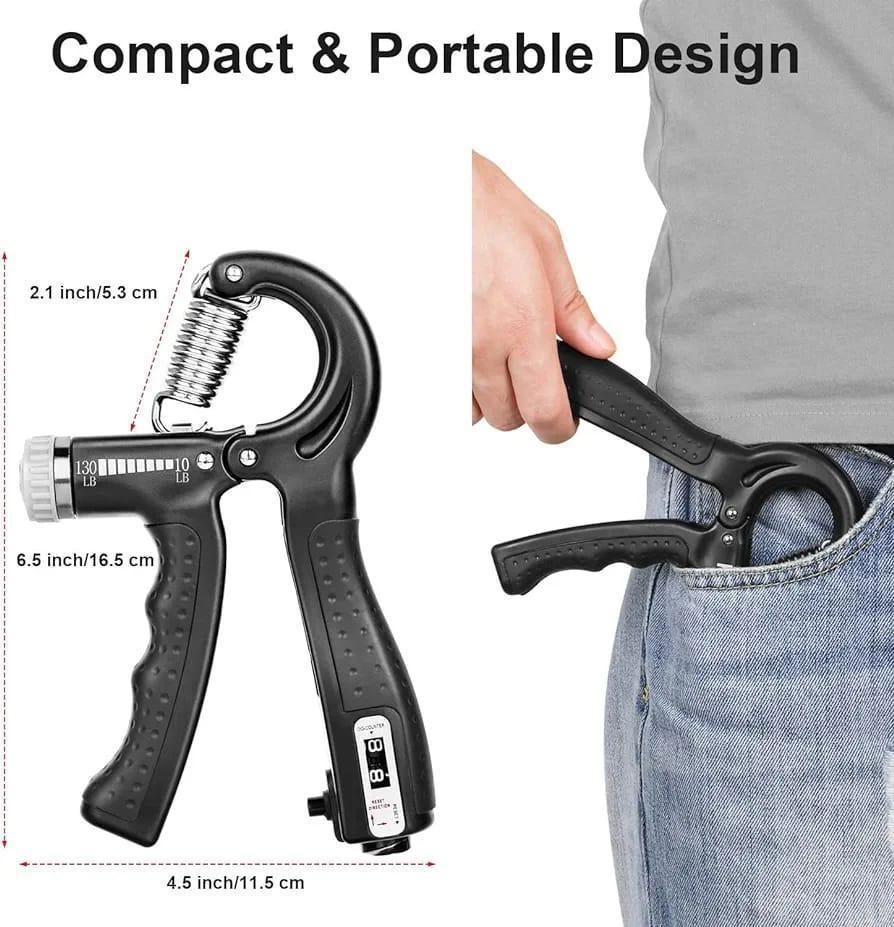 Hand Grip Strengthener Adjustable Resistance Wrist Strengthener Forearm Gripper Hand Workout Strength Trainer with counter (Random colour) View Gallery - Pakistan