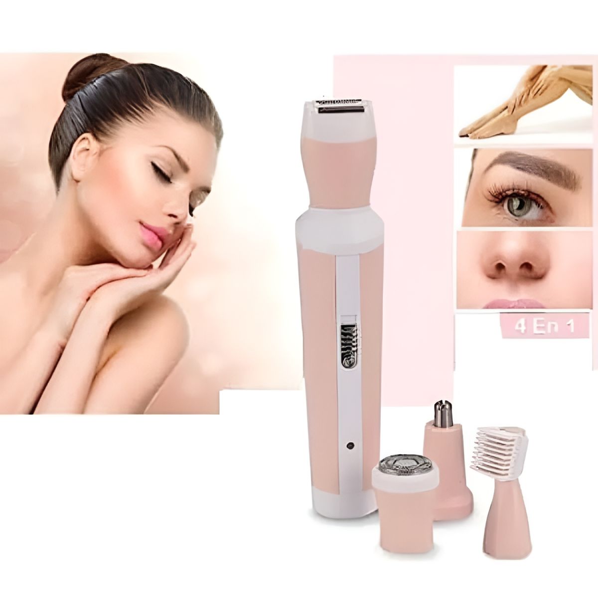 Kemei 4 in 1 Rechargeable Hair Remover Shaver Ladies epilator - KM-3024 (Random color) View Gallery - Pakistan