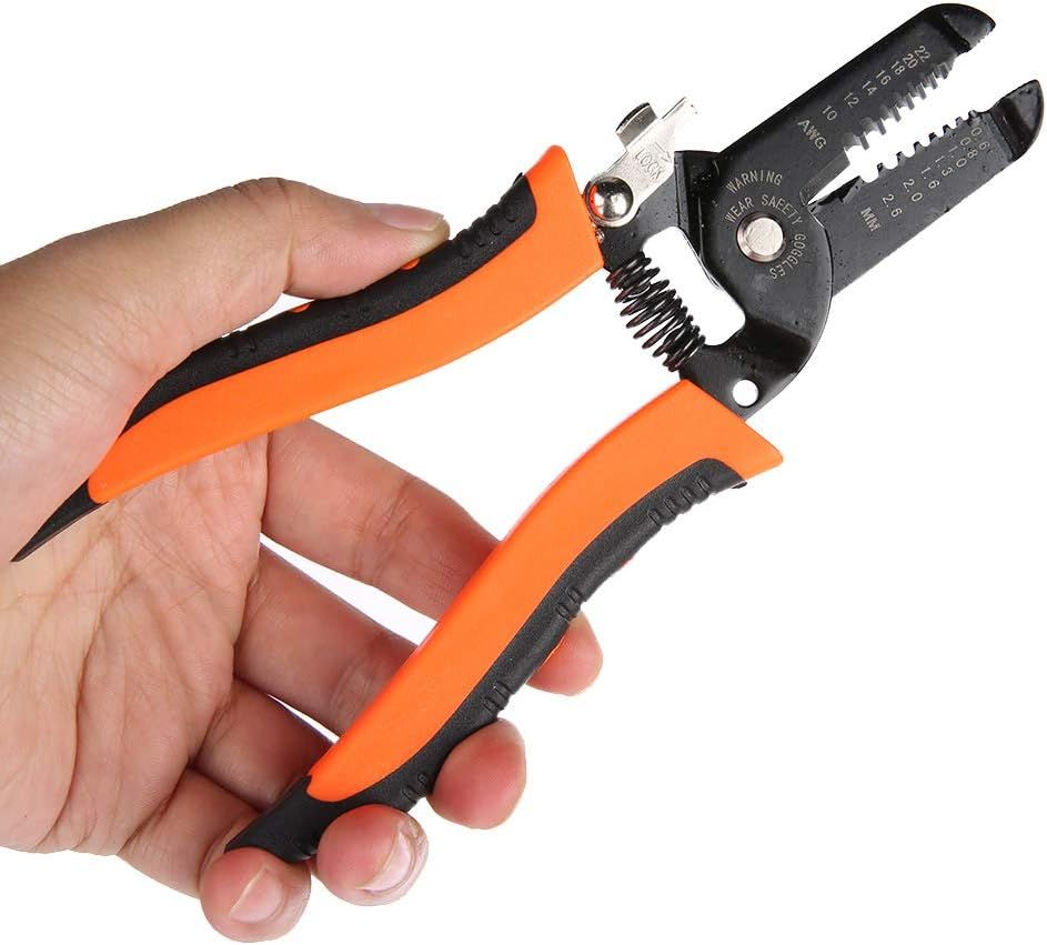 Stripping Pliers, Multifunctional Stainless Steel Wire Cable Stripping Pliers Cutting Tool Wire Cutter, Long-Nose Multi-Purpose Electrician Tool ( Random Color ) View Gallery - Pakistan