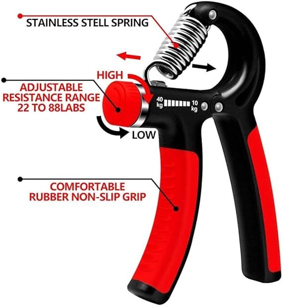 Hand Grip Strengthener Adjustable Resistance Wrist Strengthener Forearm Gripper Hand Workout Strength Trainer (Random colour) View Gallery - Pakistan