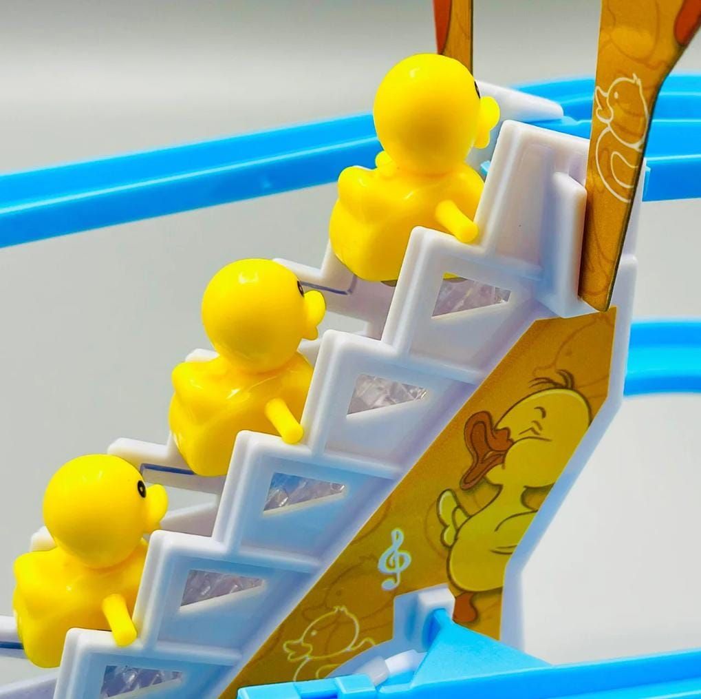 Smart Duck Ladder Climbing race set | Duck Climb Stairs Toy Race Track Slide View Gallery - Pakistan
