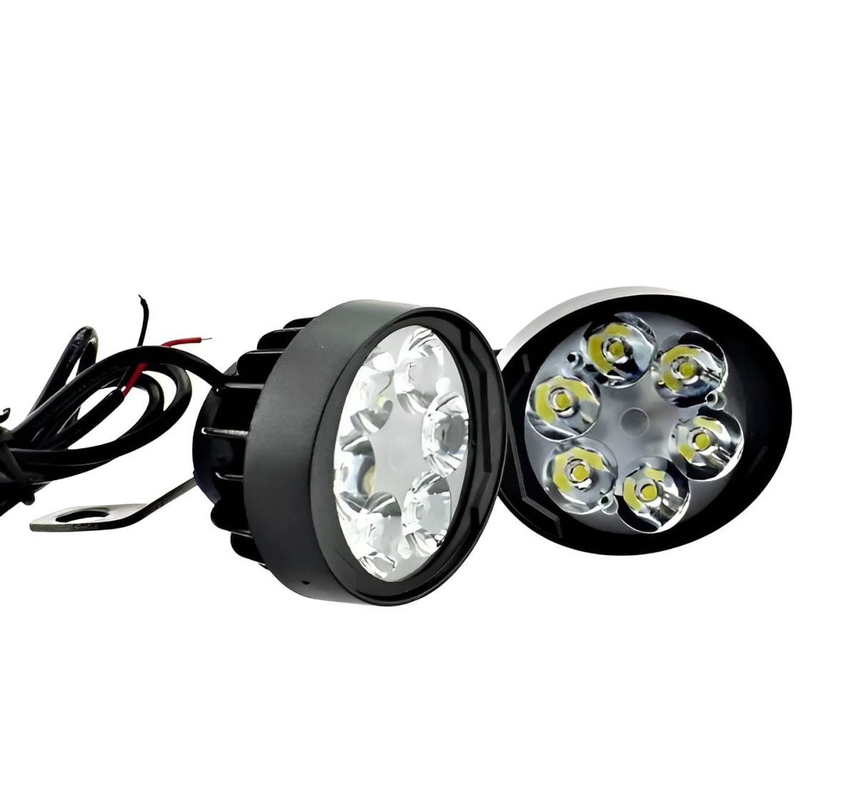 2 led plus button LED Headlight &amp; Button Assist Lamp For Motorcycle Motorbike Bike Universal CD70 CG 125 &amp; All View Gallery - Pakistan
