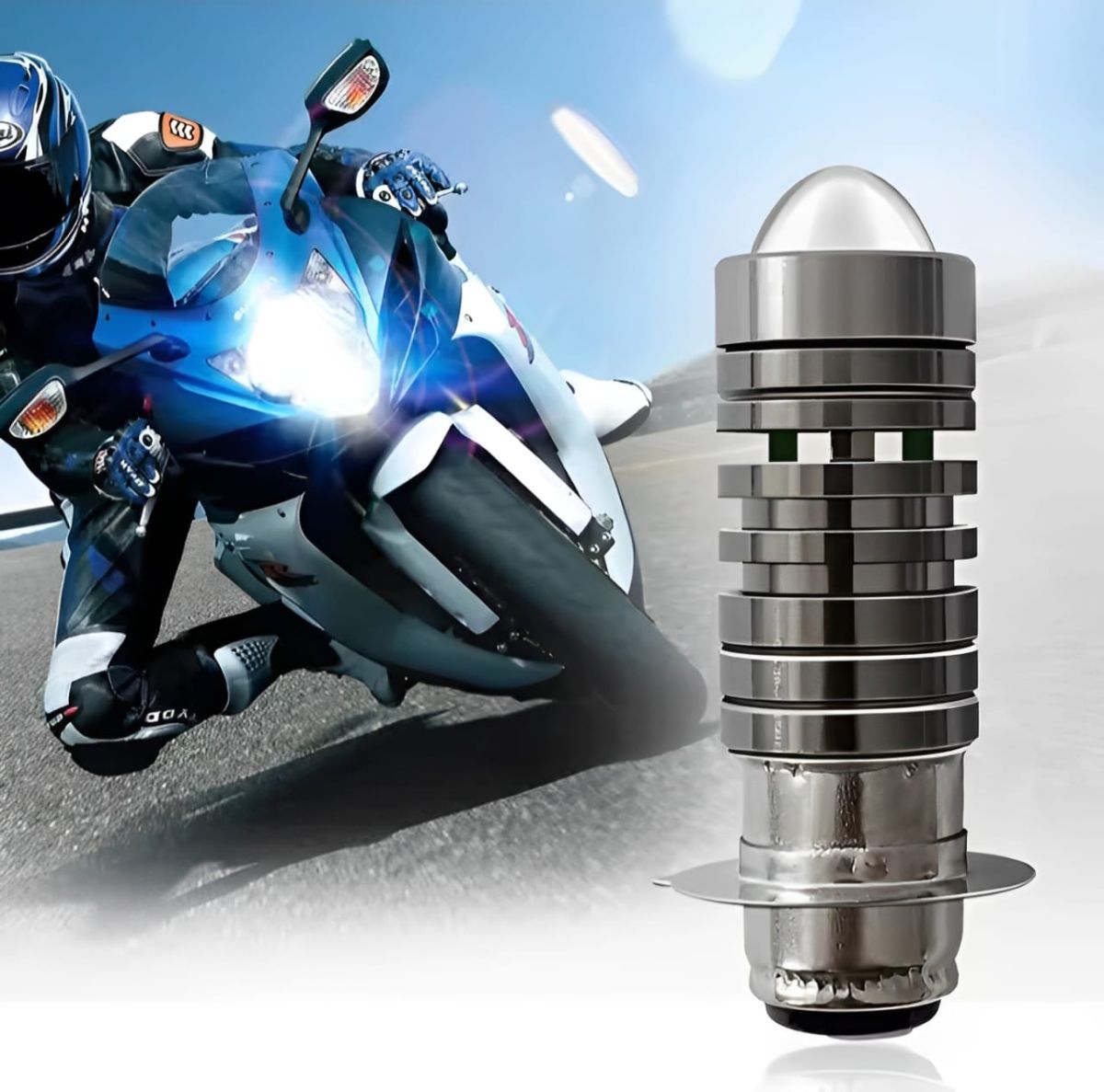 Bike LED Headlight Bulb - Motorcycle Fog light - Super bright With 2 functions white/yellow View Gallery - Pakistan