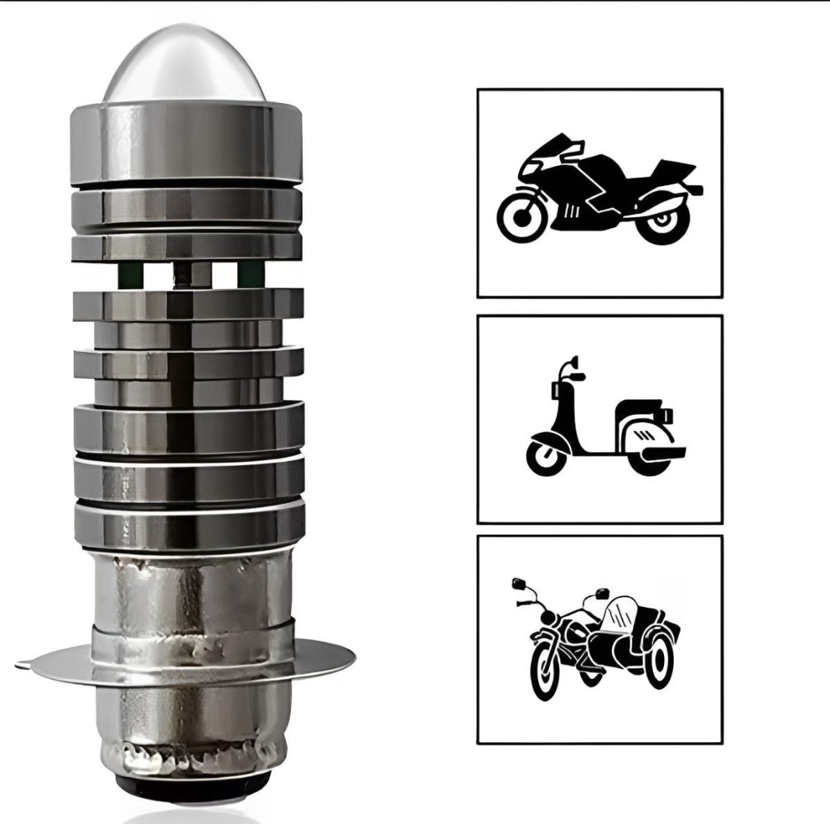 Bike LED Headlight Bulb - Motorcycle Fog light - Super bright With 2 functions white/yellow View Gallery - Pakistan