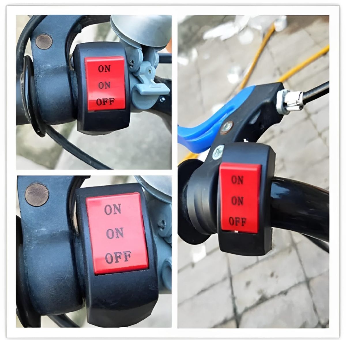 On/Off Handlebar Switch for Motorcycle Universal switch for bike, Extra external on off button View Gallery - Pakistan