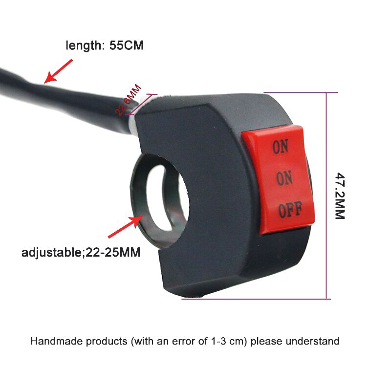 On/Off Handlebar Switch for Motorcycle Universal switch for bike, Extra external on off button View Gallery - Pakistan