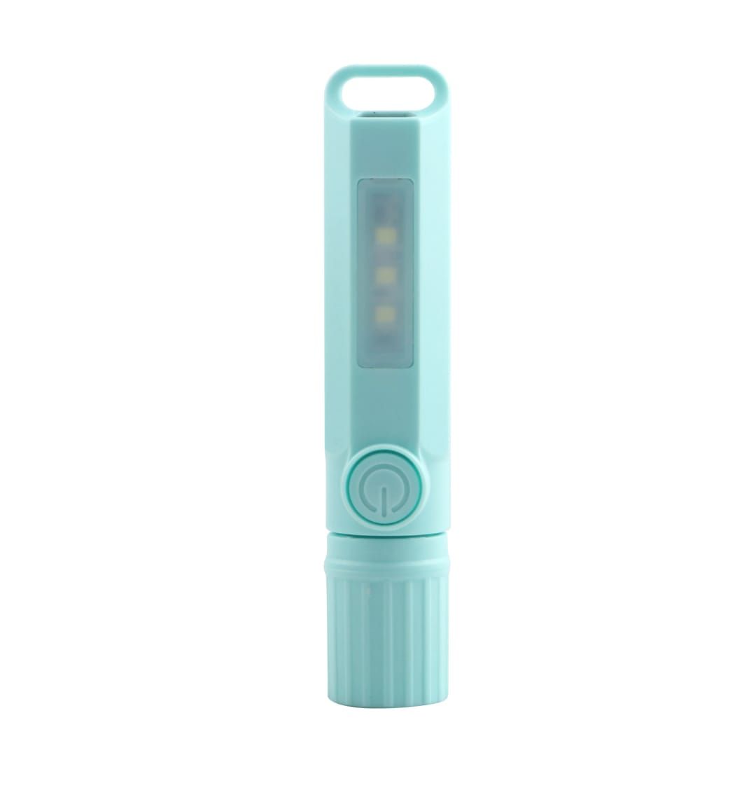 XJ-808 Multifunctional ABS LED Pocket Work Light New Design Portable USB Torch Flashlight Outdoor Emergency Camping Use EDC Flashlight ( Random Color ) View Gallery - Pakistan