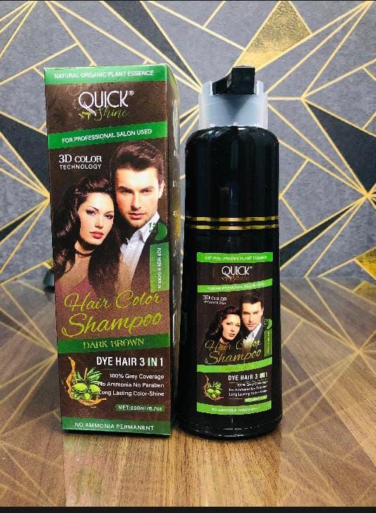 Quick Shine Hair Color Shampoo For Women And Men 200ml View Gallery - Pakistan