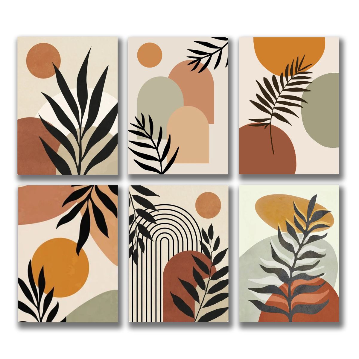 set of 6 abstract art wooden canvas frames for wall decoration / sticky photo tiles View Gallery - Pakistan
