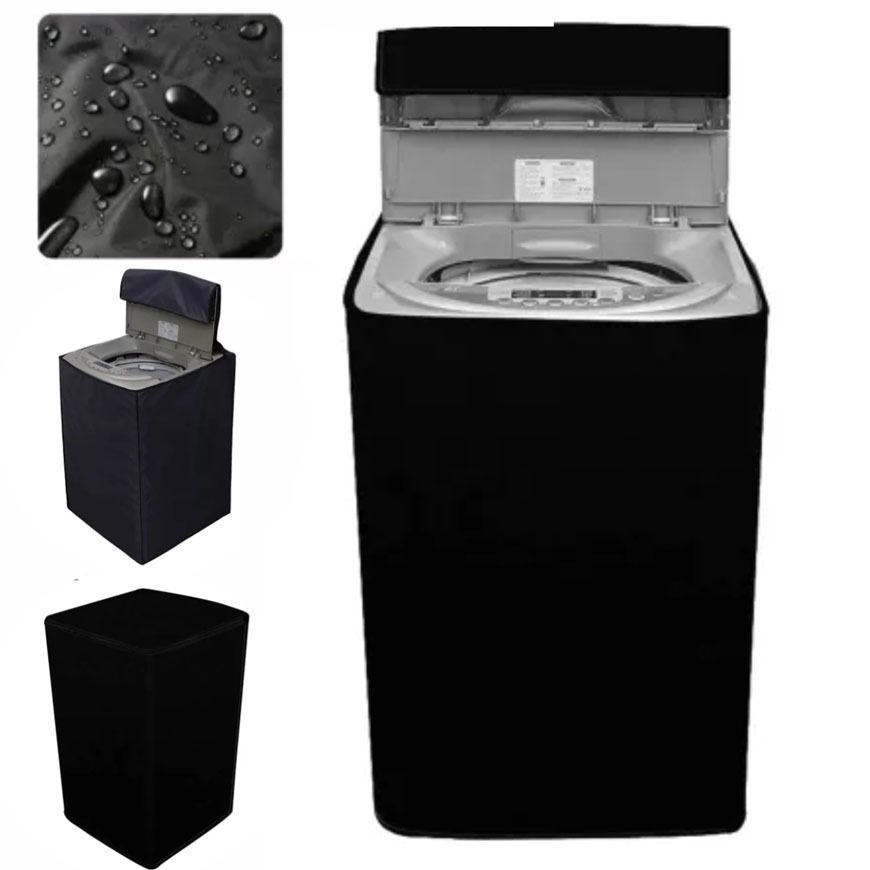 Single Washing Machine Cover - Parachute Type (High Quality) Waterproof (Random Color)