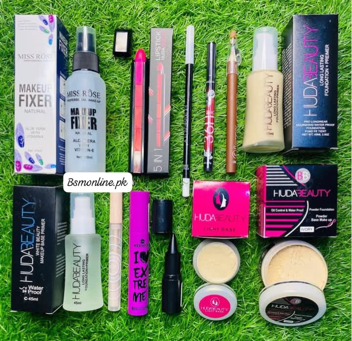 12 in 1 Makeup Deal Make-up Fixer +5 in 1 Lipstick +  Eyeliner and many more for girls View Gallery - Pakistan