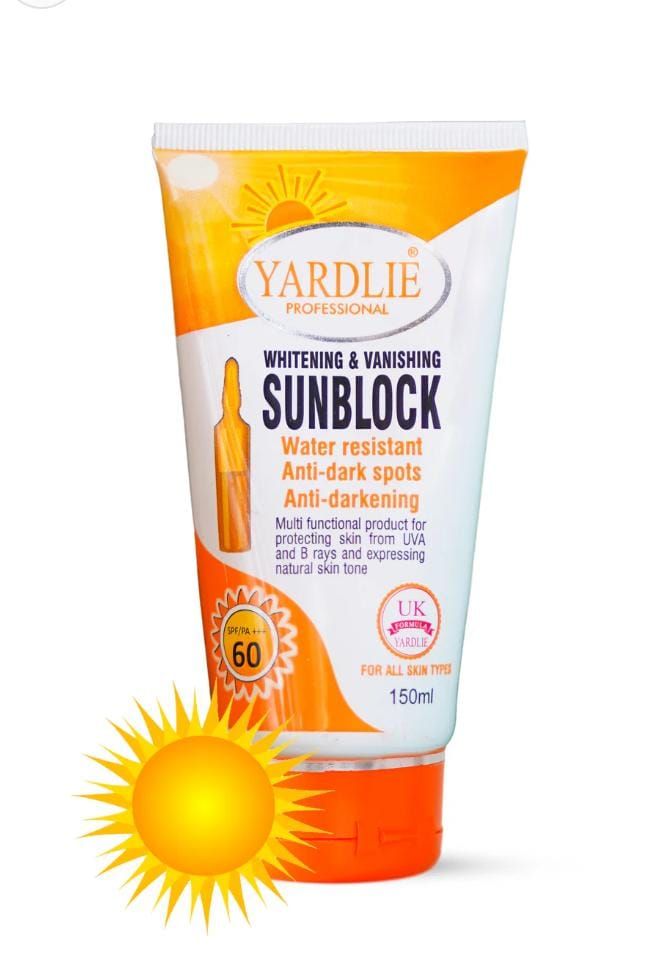 YARDLIE Professional - SPF - 60 WHITENING &amp; VANISHING SUNBLOCK 150ml View Gallery - Pakistan