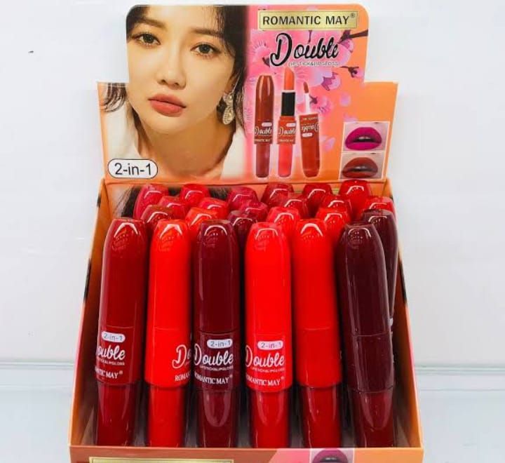 2 In1 Double-headed Moisturizing Waterproof Lipstick Pen Semi-matte Moisturizing Lipgloss View Gallery - Pakistan