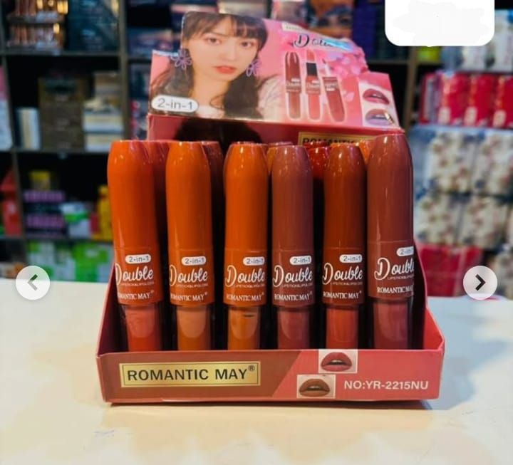 2 In1 Double-headed Moisturizing Waterproof Lipstick Pen Semi-matte Moisturizing Lipgloss View Gallery - Pakistan