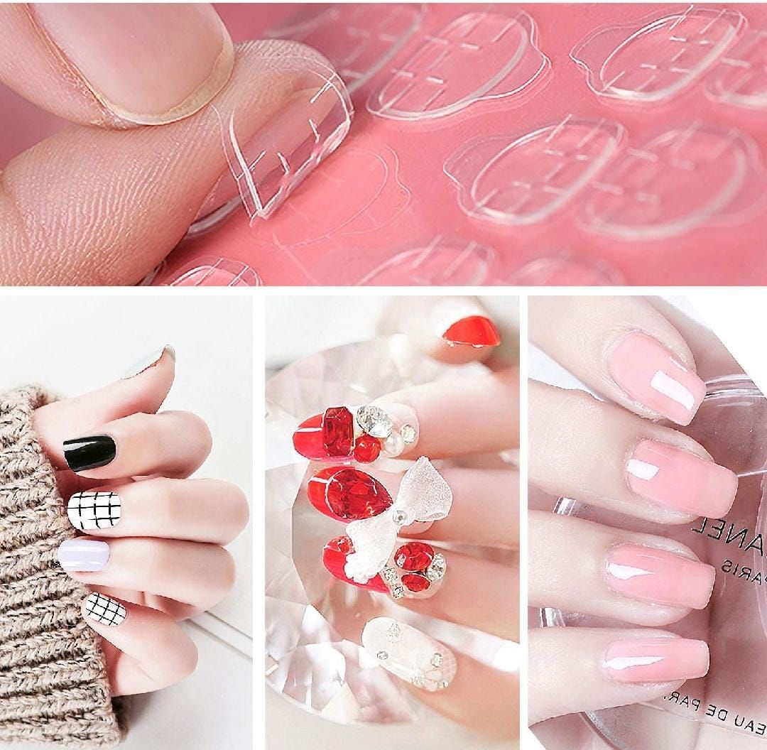 10 PCs Fake Nails False Nails Wearable Nails Stylish Pattern Artificial Nails | Fake Nails For Girls | Artificial Nails For Women with Sticking Dots ( Random Design ) View Gallery - Pakistan