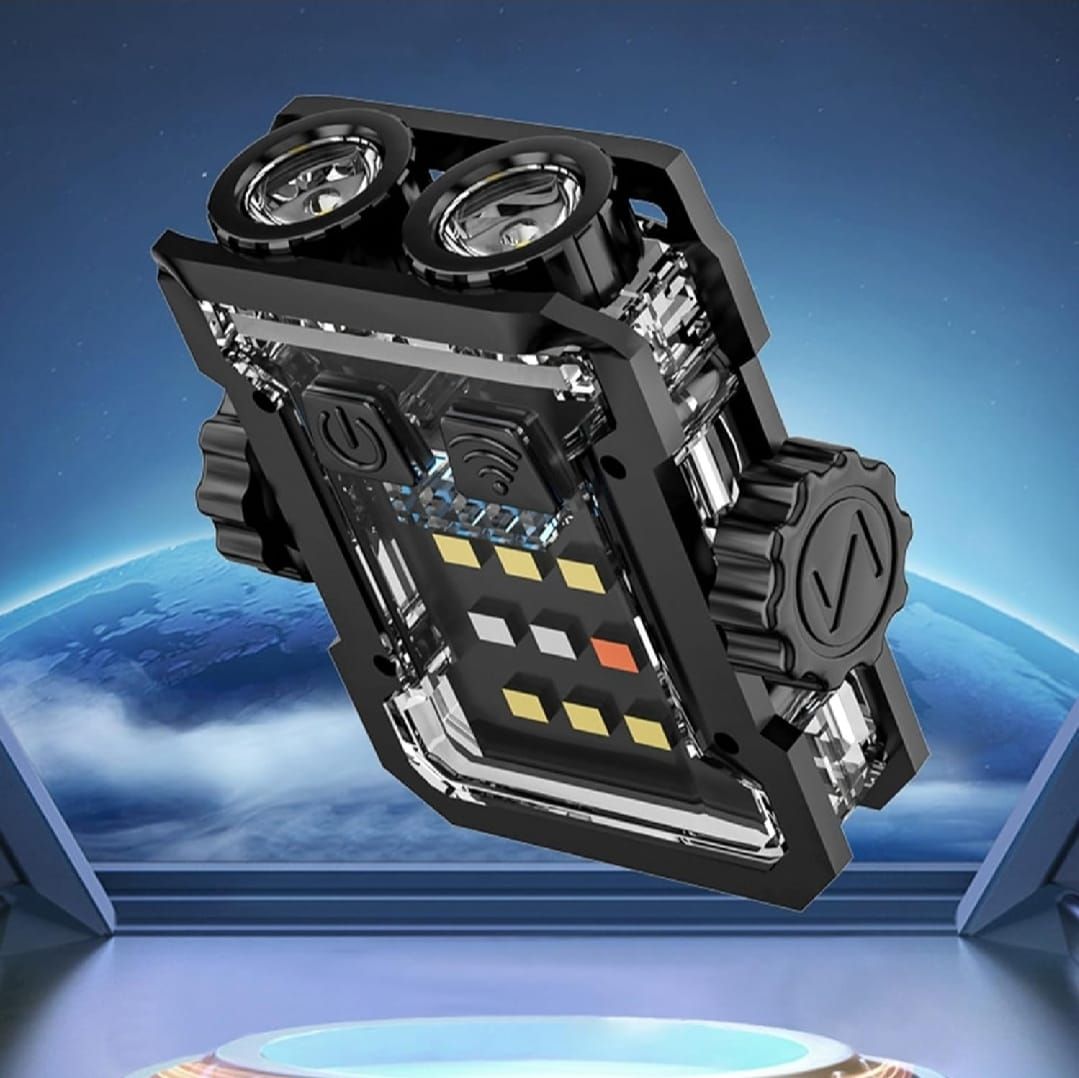 Magnetic Mini EDC Flashlight 1000 Lumens Keychain Flashlights 8 Modes Pocket Flash Light with White Red Blue Lights Small Flashlight for Camping, Running, Emergency, Hiking (Black)