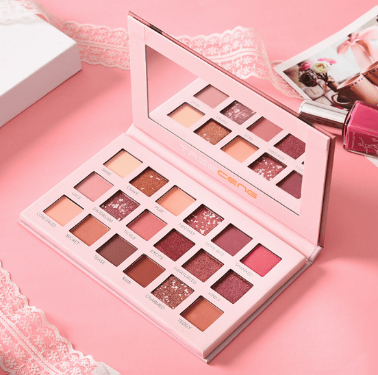 18 Shade Pearlescent Shimmer - Matte Waterproof NUDE Eyeshadow Palette View Gallery - Pakistan