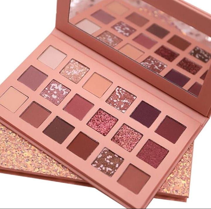 18 Shade Pearlescent Shimmer - Matte Waterproof NUDE Eyeshadow Palette View Gallery - Pakistan
