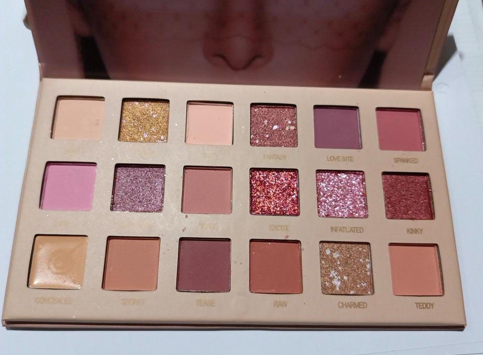 18 Shade Pearlescent Shimmer - Matte Waterproof NUDE Eyeshadow Palette View Gallery - Pakistan