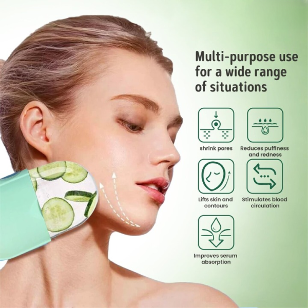 Ice Roller Facial Massage | Silicone Cleansing Ice Lattice | Ice Cube Roller With Scrub –(WITHBOX ) Random Color View Gallery - Pakistan