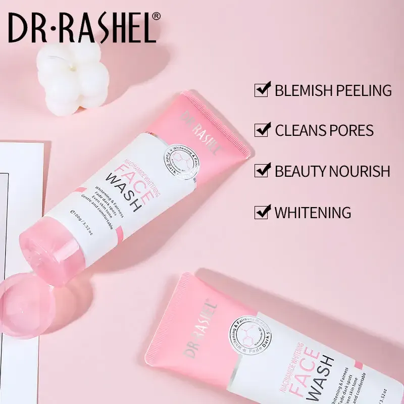 DR RASHEL Niacinamide Whitening Fade Dark Spots Face Wash | Brightening Lightening Facial Clean, 100g View Gallery - Pakistan