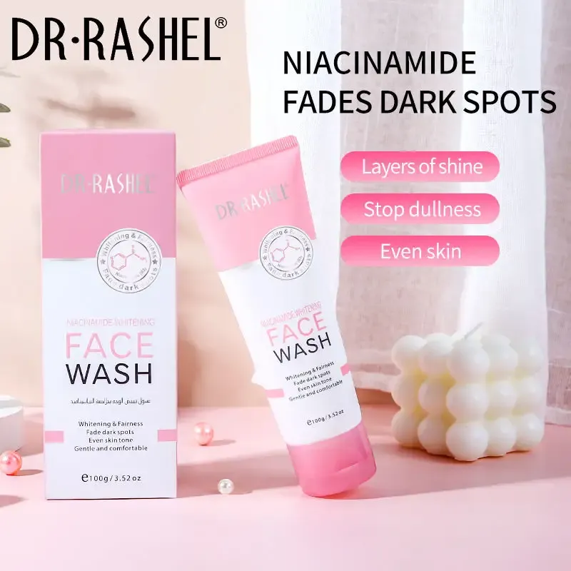 DR RASHEL Niacinamide Whitening Fade Dark Spots Face Wash | Brightening Lightening Facial Clean, 100g View Gallery - Pakistan