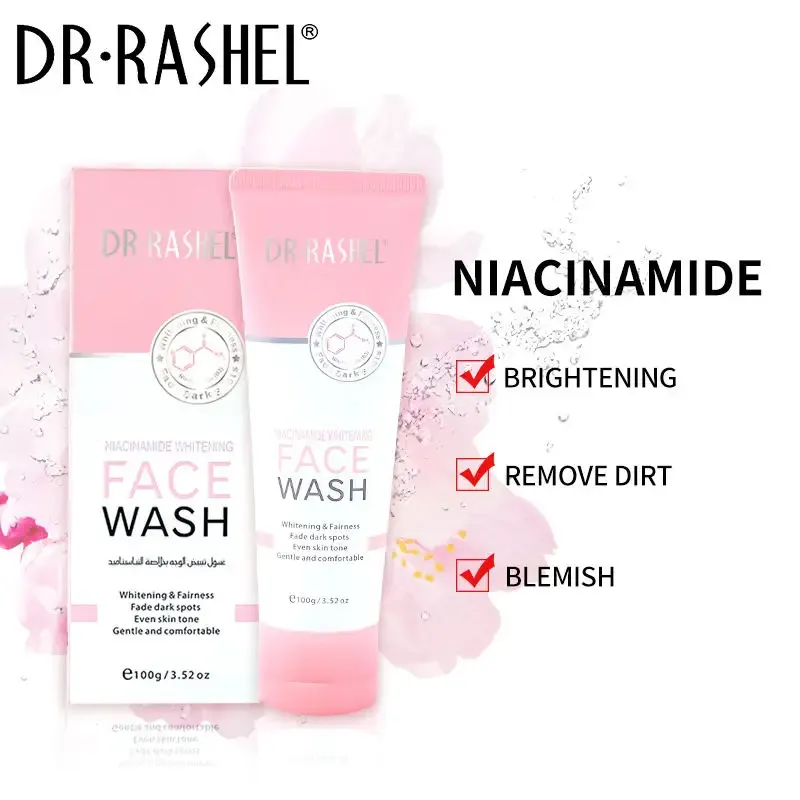 DR RASHEL Niacinamide Whitening Fade Dark Spots Face Wash | Brightening Lightening Facial Clean, 100g View Gallery - Pakistan