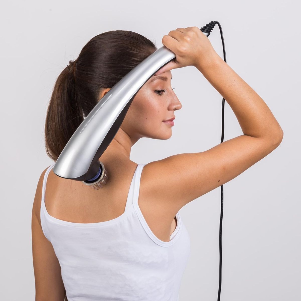 2018c Infrared Light Massager Rod – Non-Rechargeable Handheld Massager for Targeted Pain Relief and Relaxation ( Grey Color ) View Gallery - Pakistan