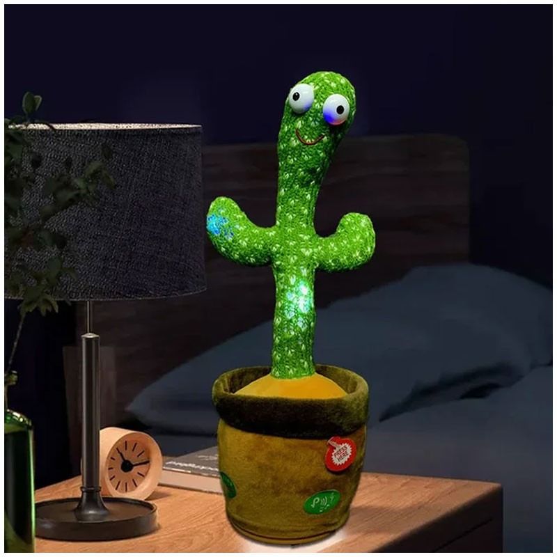 Portable Rechargeable Dancing Cactus Toy Funny Education Toys for Babies (With Box) View Gallery - Pakistan