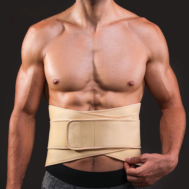 Waist Support Waist Trimmer Weight Loss Slimming Belt | Fitness Belt Back Waist Support Sweat Belt Waist Trainer | Double Support | Free Size Adjustable | Gym Equipment ( Random Color )