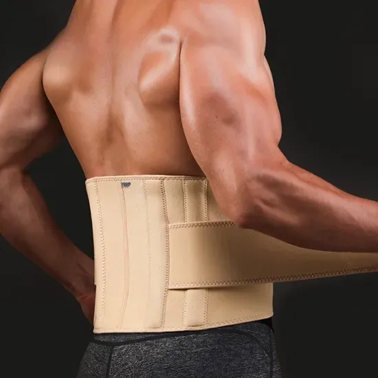 Waist Support Waist Trimmer Weight Loss Slimming Belt | Fitness Belt Back Waist Support Sweat Belt Waist Trainer | Double Support | Free Size Adjustable | Gym Equipment ( Random Color ) View Gallery - Pakistan