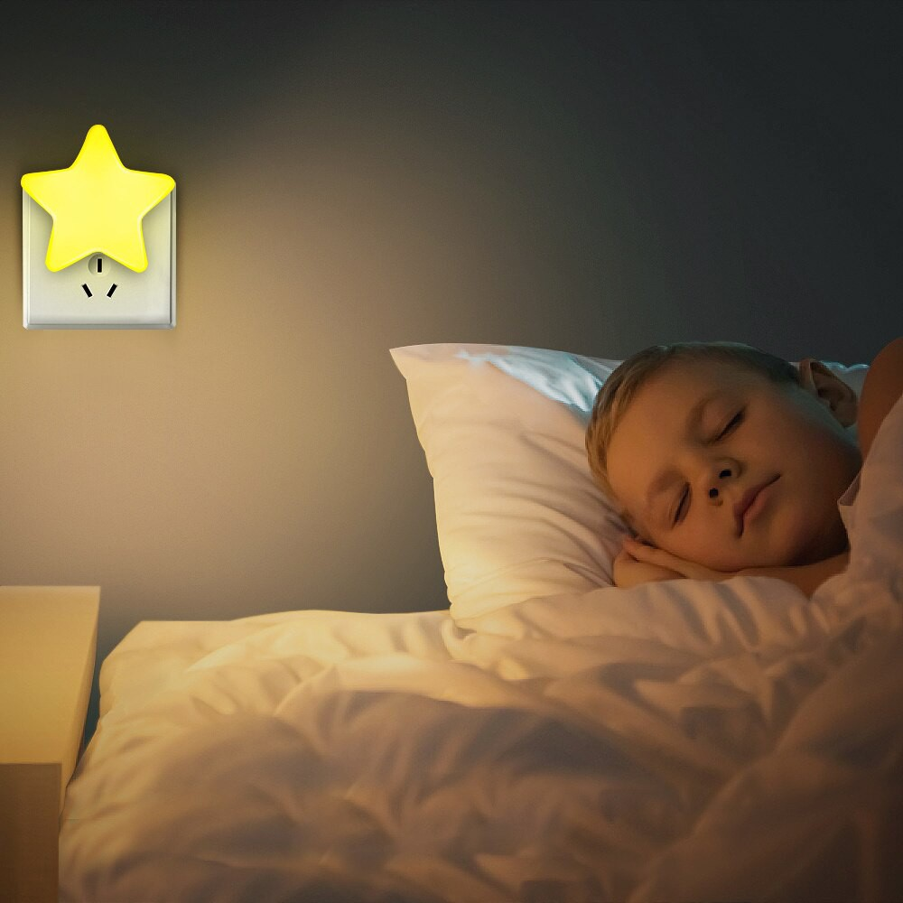 1 PC LED Night Light Sensor Control Night Lamp Energy Saving LED Sensor Lamp Star Shape Nightlight for Children Kids Bedroom Plug ( Random Color) View Gallery - Pakistan