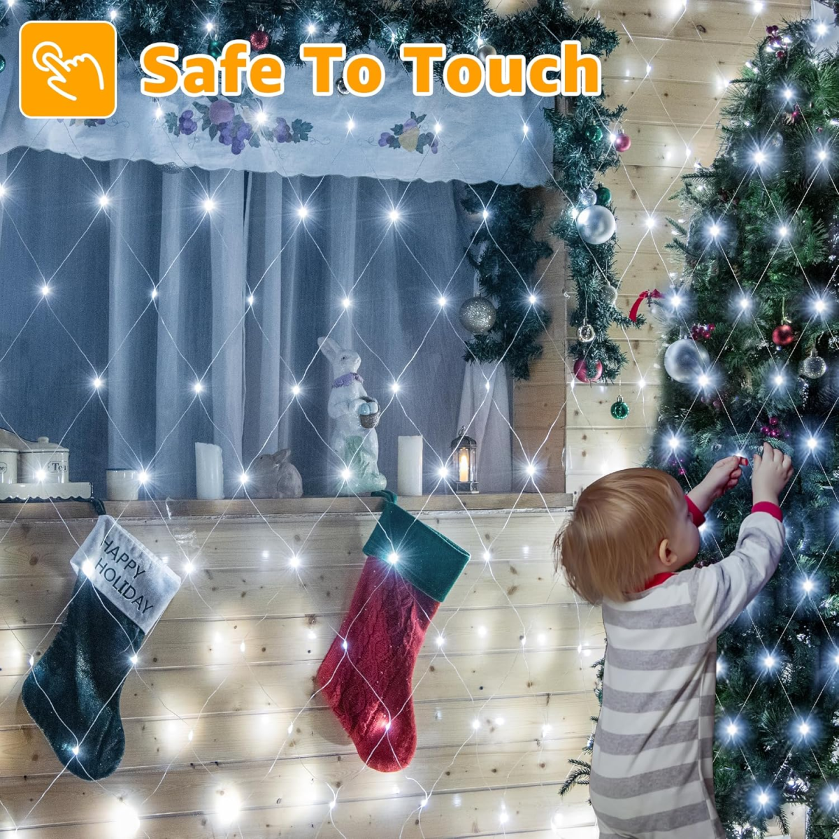 1 PC Wedding LED Net Mesh String Lights- Fairy String Lights With 88 Lights for Wedding Party Décor Outdoor &amp; Indoor Activities View Gallery - Pakistan