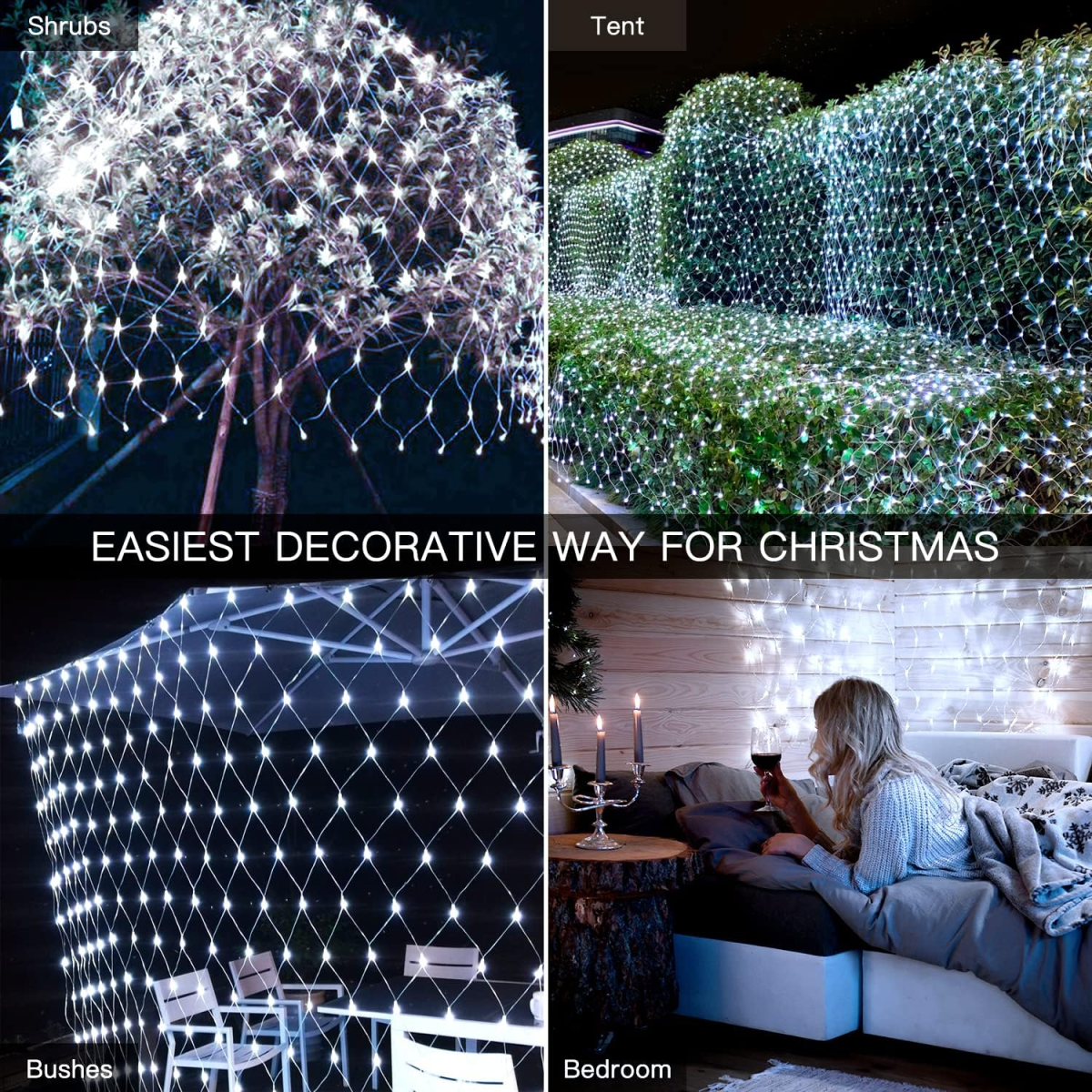 1 PC Wedding LED Net Mesh String Lights- Fairy String Lights With 88 Lights for Wedding Party Décor Outdoor &amp; Indoor Activities View Gallery - Pakistan
