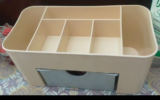 Plastic Makeup Storage Box With Small Drawer For Bathroom, Organizer Drawers, Makeup Brush Organizer Space- Saving Space Storage Box(random color) View Gallery - Pakistan