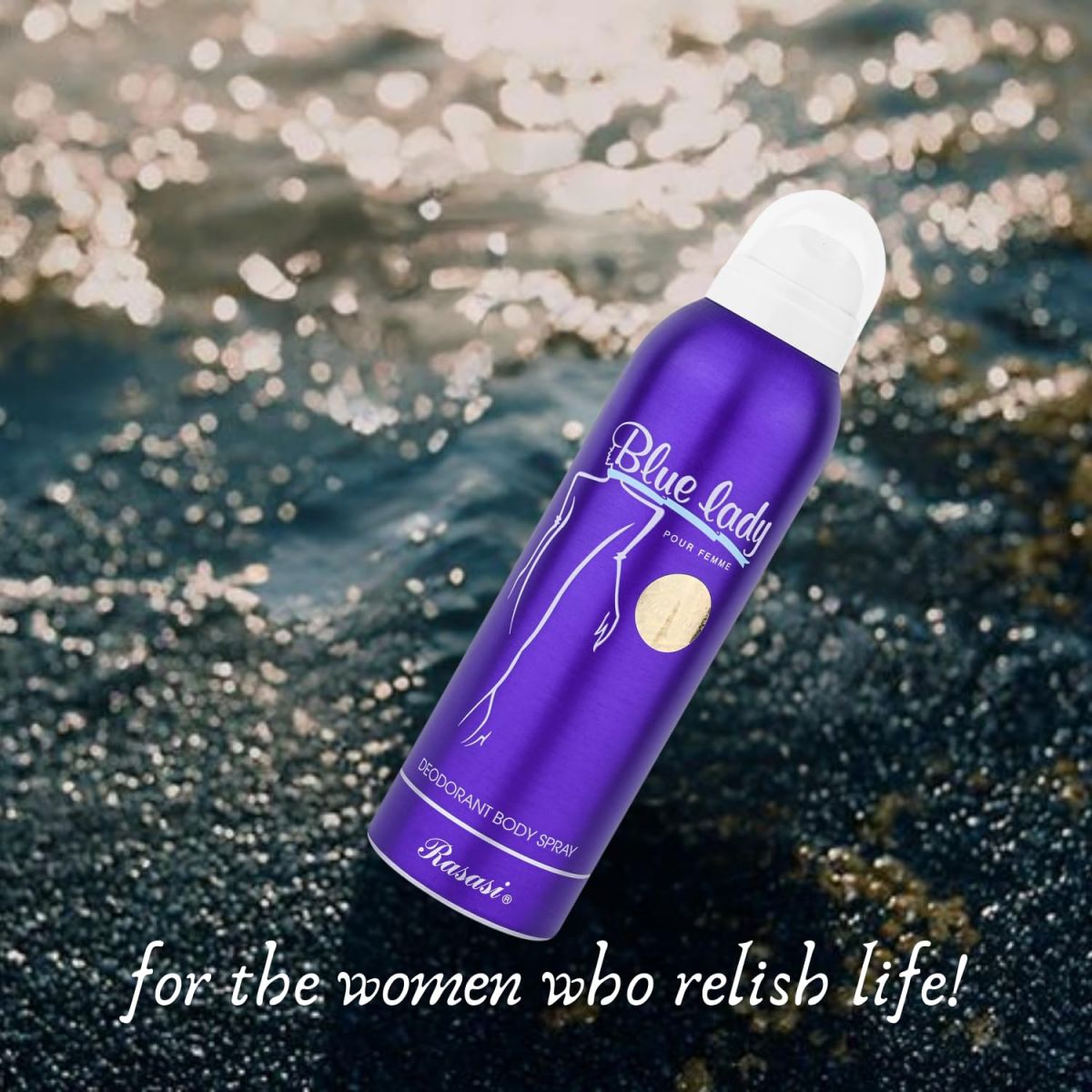 Rasasi Body Spray ( Blue Lady ) - 200ml Sensual and Bold Fragrance Premium Quality | Luxury Fragrance Body Spray For Women ( Original ) View Gallery - Pakistan