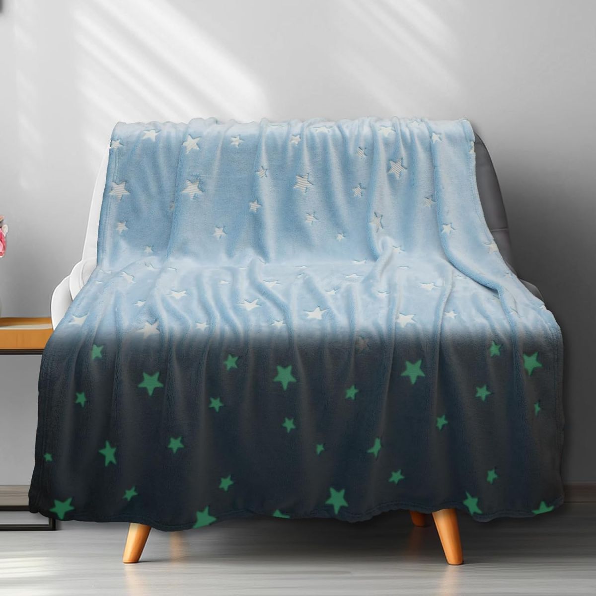 Glow in The Dark Stars Blanket Soft Cozy Blankets for Bed Couch Sofa Camping Travel, (random design ) View Gallery - Pakistan