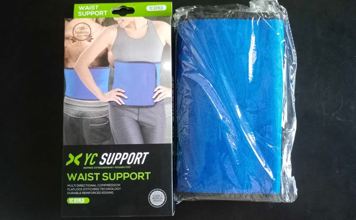 Waist Support Slimming Adjustable Belt For Both Men And Women fits for all (Blue ) View Gallery - Pakistan