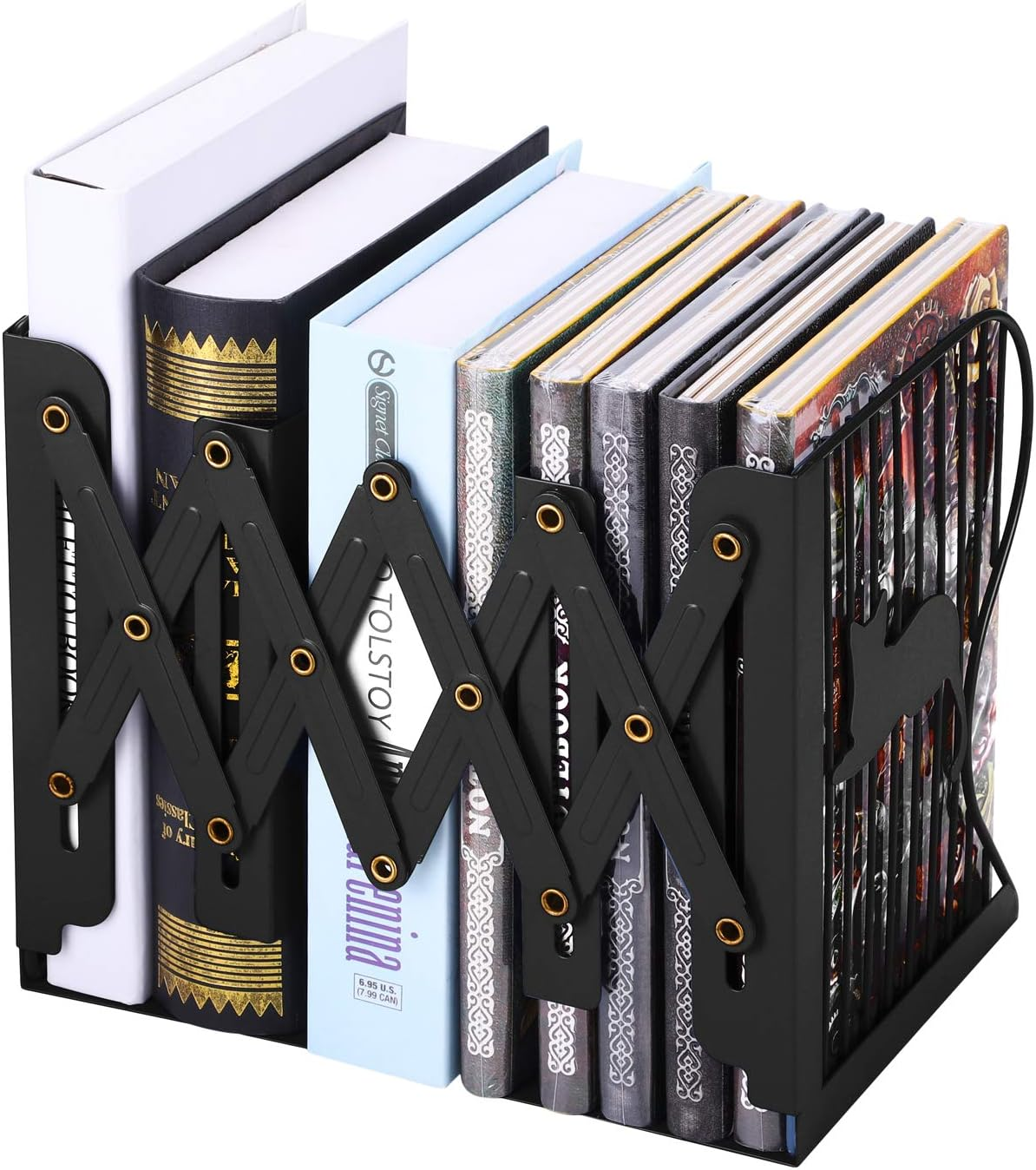 1 Pc Desktop Adjustable Bookends-Retractable Book Stand-Nonslip-for Decorative Bookends ( Random Color) View Gallery - Pakistan