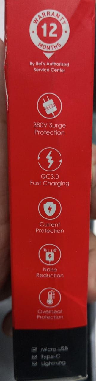 Itel 18w QC3.0 Fast charge Adapter with Fast charging with Micro Cable View Gallery - Pakistan