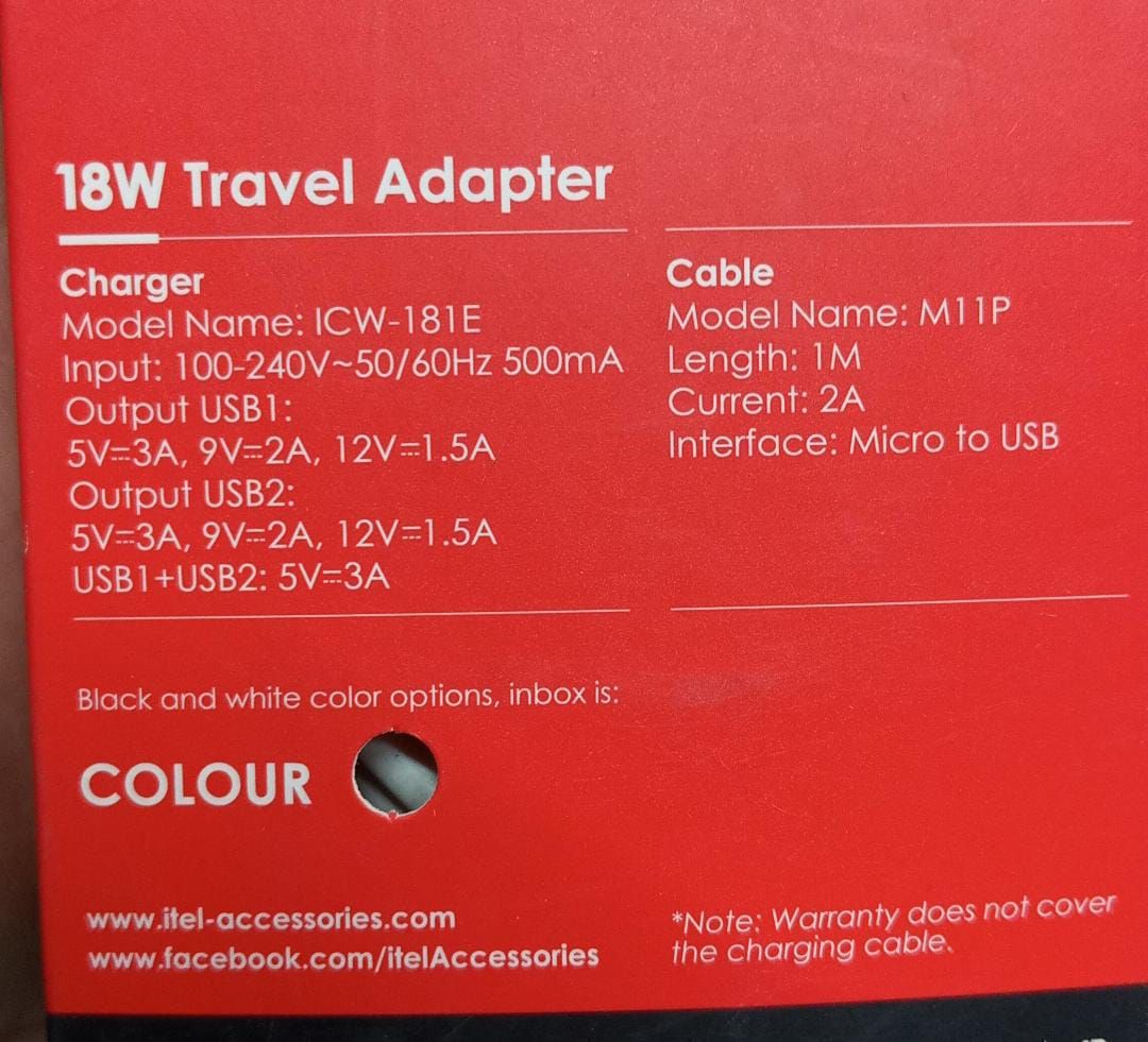 Itel 18w QC3.0 Fast charge Adapter with Fast charging with Micro Cable View Gallery - Pakistan