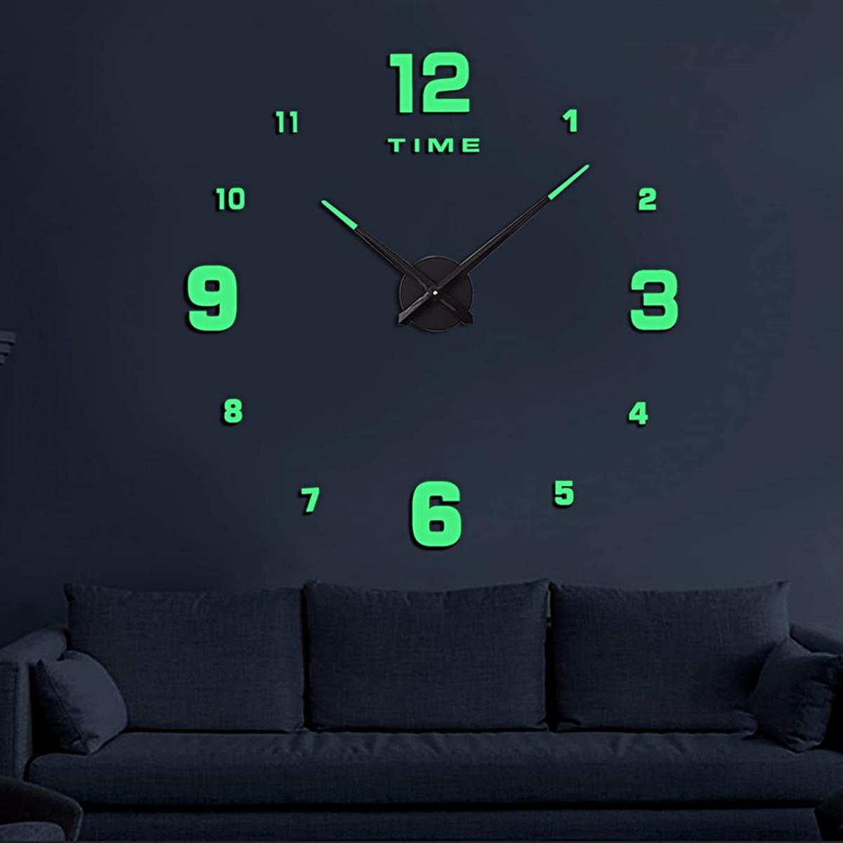Wooden Numbers Wall Clocks Round Dial only Glow in The Dark Clock Wall for Living Decor Modern Decorative View Gallery - Pakistan