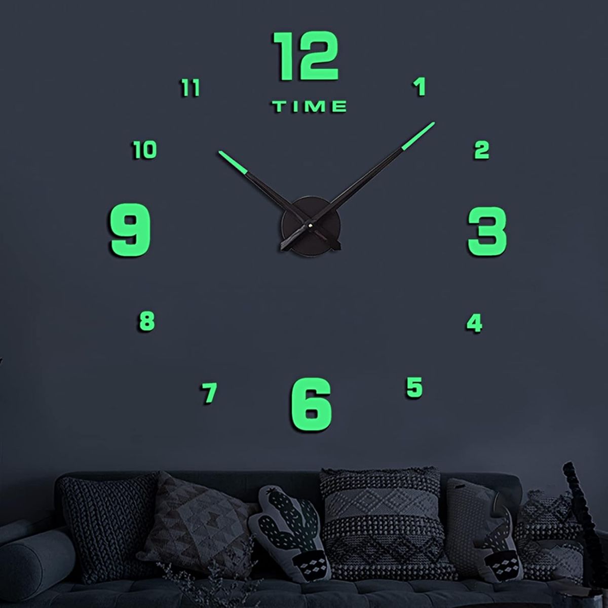 Wooden Numbers Wall Clocks Round Dial only Glow in The Dark Clock Wall for Living Decor Modern Decorative View Gallery - Pakistan