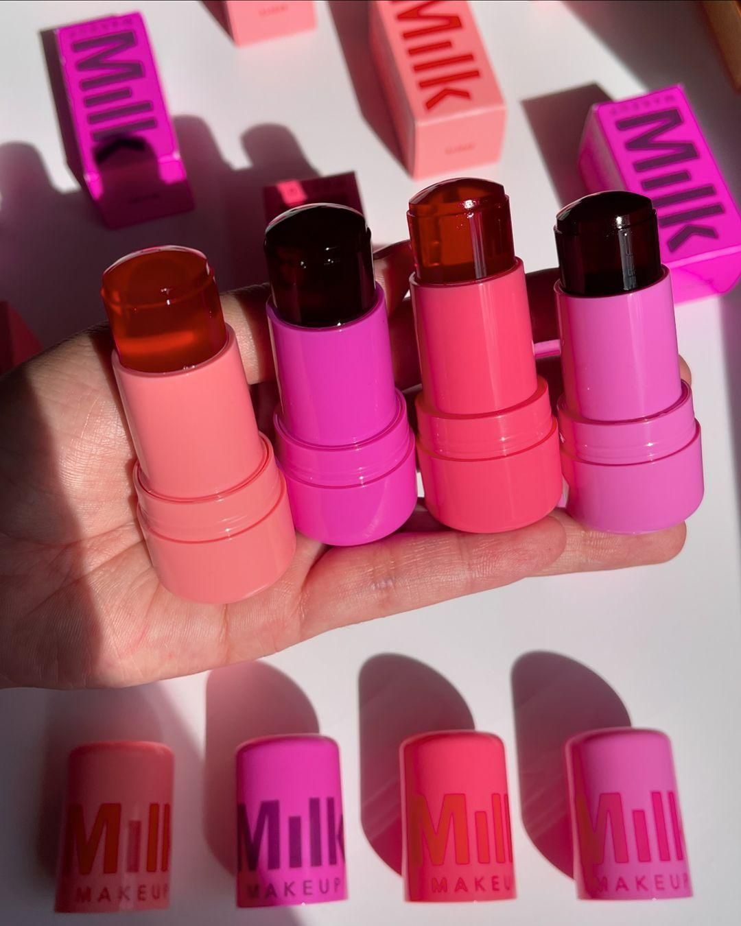 Pack 4 Milk Makeup Blush High Pigment Jelly Tint, Refreshing &amp;amp; Hydrating Long-lasting Colour Jelly Tint (Random color)