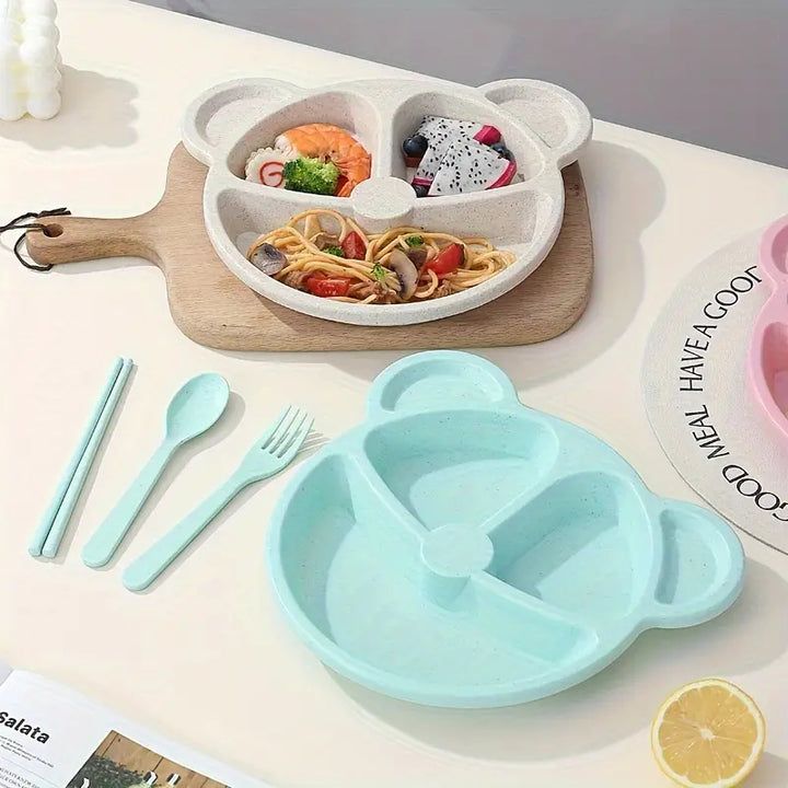 5 Piece Multi Color Panda Plates With 3 Spoons And 2 Forks Household Food Grade Plastic Plates Set(Random color)) View Gallery - Pakistan