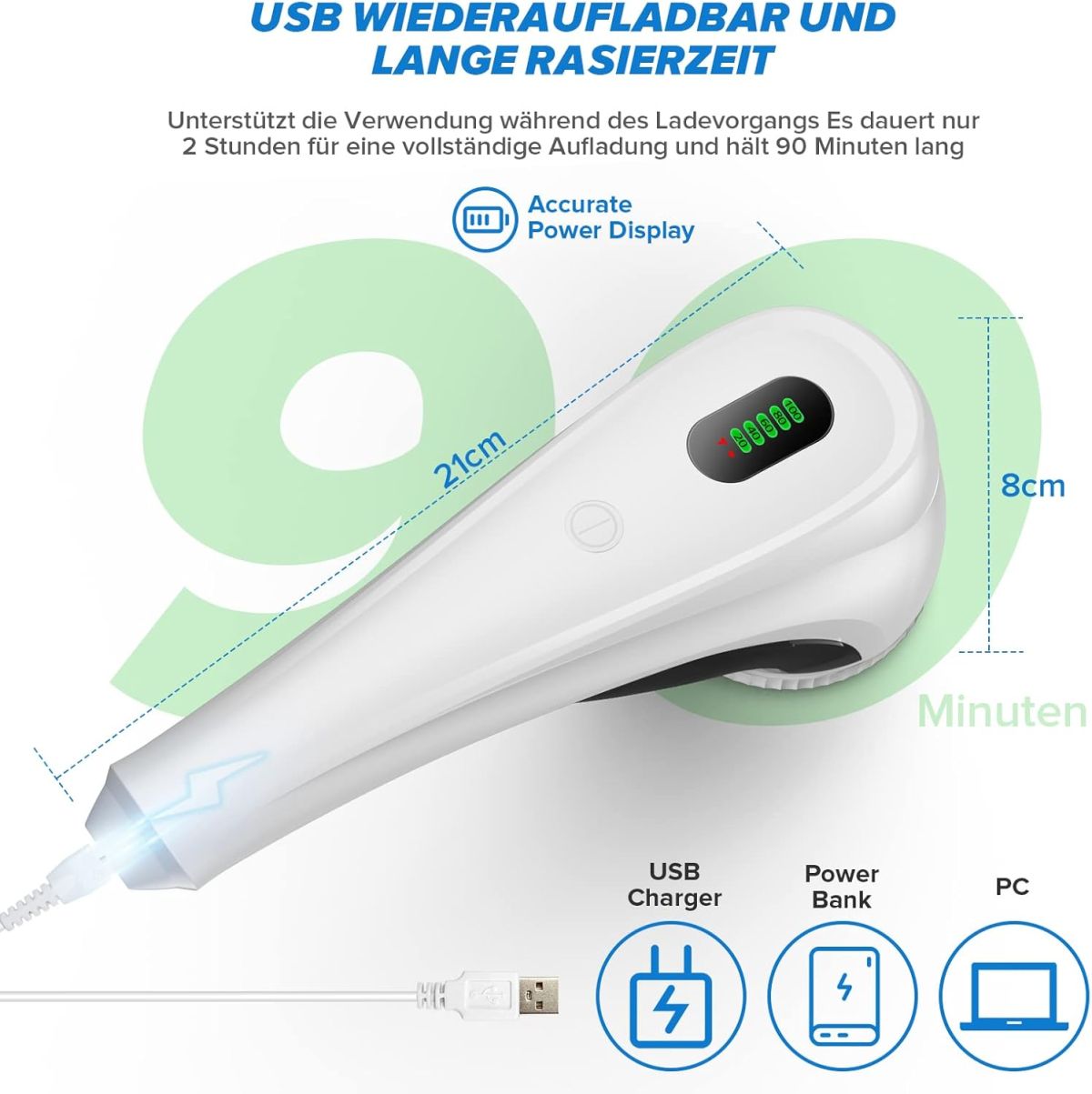 M23 Portable Lint Remover USB Rechargeable Lint Remover for Various Fabrics With Screen Power Display View Gallery - Pakistan