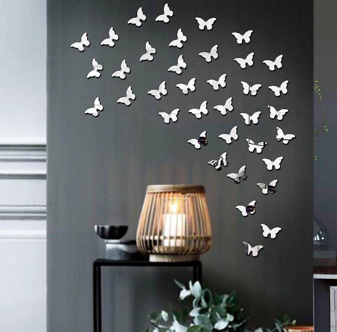 (pack of 30)  3D acrylic Butterfly  Wall Decoration Items for Home, Bedrooms Inspire Kids and Look Decent View Gallery - Pakistan