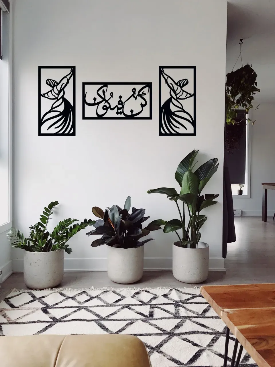 (3pcs set)  3D Wooden wall calligraphy kun faya kun  Wall Art Decorations for Home, Living Rooms, Bedrooms, and Offices Perfect for Gifting