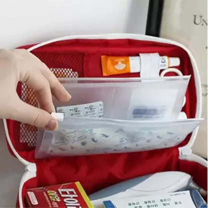 Medical First Aid Kit Pouch Empty Bag Emergency Medicine Storage Organizer Bag First Aid Kit  (Workplace, Home, Sports  ) (random color) View Gallery - Pakistan
